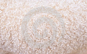 Close up of lambswool texture