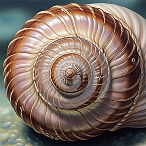 Background is softly blurred, emphasizing the shell's texture and