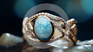 A close-up of Larimar jewelry, showcasing its exquisite blue and turquoise patterns