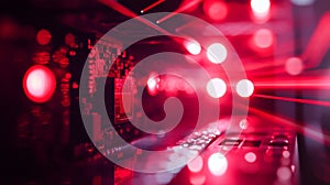 Close-Up of Laser Communication System with Phototransistor Elements