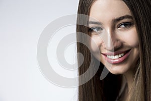 Close up of a laughing girl