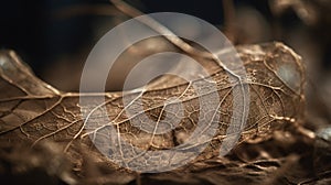 a close up of a leaf with a blurry back drop of water in the middle of the image and a blurry back drop of a leaf in the middle