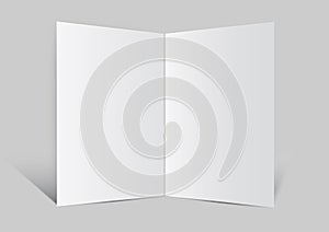 Close up of a leaflet blank white paper vector ba