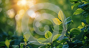 Close Up of Leafy Plant With Sun in Background