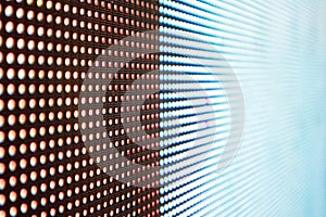 Close-up of an LED display panel