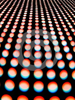 Close-up of an LED display panel