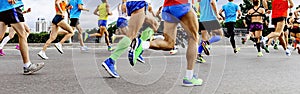 close-up legs runners, men and women