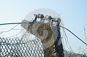 Close-up lens of protective wire mesh