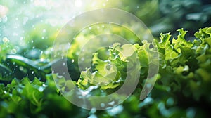 Close Up of Lettuce Growing in a Garden