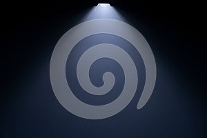 Close up of light beam isolated on black