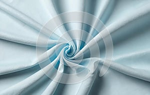 Abstract Light Blue Fabric Swirls