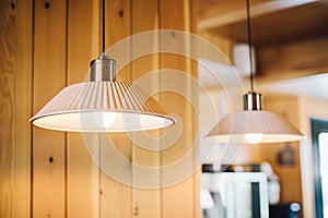 close-up of light fixtures in a sauna