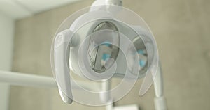 Close-up of a lighting lamp in a dental office.