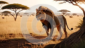 Close Up Of Lion Mouth In Massai marah jungle in south africa 4K photo