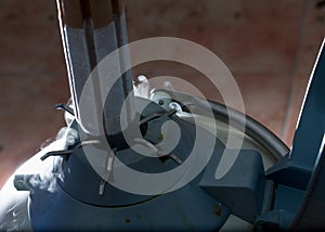 Frozen bovine semen in liquid nitrogen tank photo