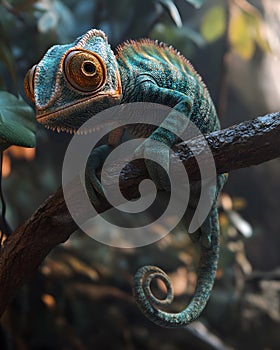 A close up of a lizard with an isolated background