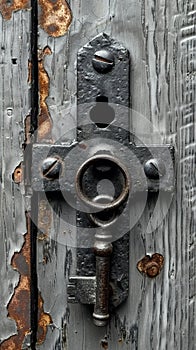 Close-up of a lock and key