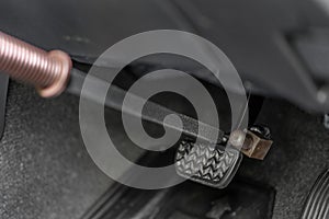 Close up of  locking steering wheel for security, Anti thief steal a car, Selective focus