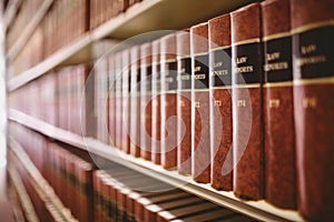 Close up of a lot of law reports