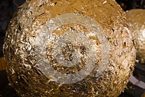 Close up of Luknimit, Buddhism stone ball