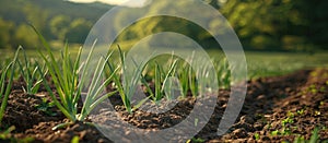 Close-Up of Lush Grass Patch in Field