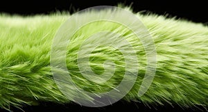 Close-up of lush green grass blowing in the wind