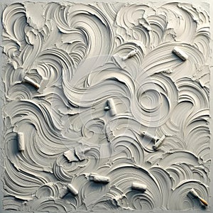 Elegant Silver Swirl Texture Background, AI Generated