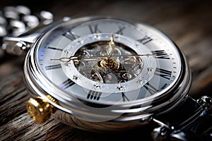 Close Up of a Luxury Skeleton Watch