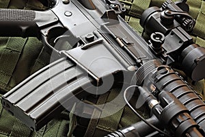Close-up of M4A1 (AR-15) carbine photo