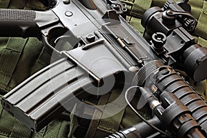 Close-up of M4A1 (AR-15) carbine