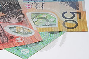 Close Up Macro Australian Notes Money