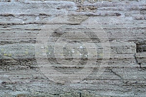 Close up macro background texture of old gray wall covered with