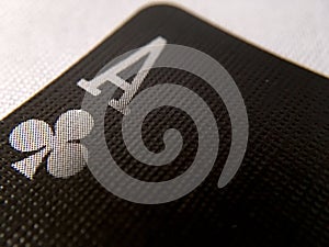 Close Up / Macro - Black Playing Card - Ace