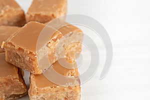 Close-Up Macro of Butterscotch Fudge