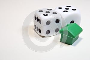 Monopoly games dice and house
