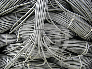 Close up macro network cables