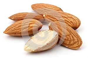 Almond groups macro shot photo