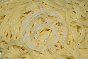 Full frame shot of spaghetti pasta noodles