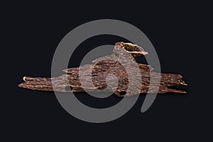 Close Up Macro Shot Of Stick Of Agar Wood Or Agarwood Isolated O