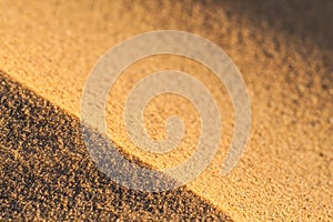 Close up macro texture of sand dune