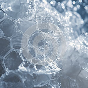 Close-up macro of translucent bubble wrap creating a clean abstract pattern