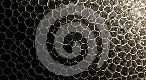Abstract Hexagonal Cellular Structure Macro