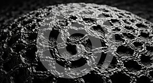 Macro Close-up of a Dark Textured Surface with Hexagonal Patterns background black