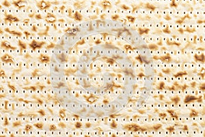 Close Up Macro View of Matzah Unleavened Bread