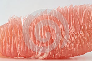 close-up macro view of ripe pomelo fruit