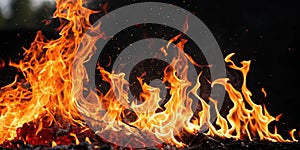 Fire flames background macro texture