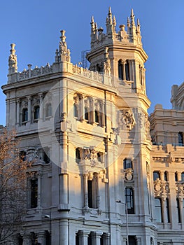 Close up of the Madrid City Hall