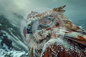 Close-up of a majestic bird of prey