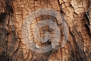 Close up majestic tree trunk old bark in forest textured brown wood pine oak plant macro wooden background timber lumber