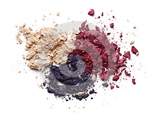Close up of a make up powder on white